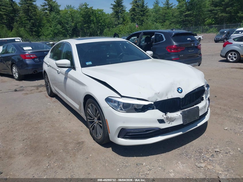 2017 BMW 5er VIN WBAJA7C31HG906206 IAAI salvage auction — FRONT END, Salvage (Massachusetts), sold $5,350 on 2026-07-31 (photo 1)