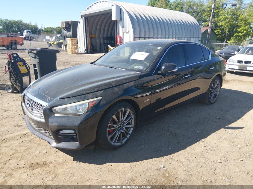2017 Infiniti Q50 VIN JN1FV7AR8HM870412 IAAI salvage auction — NORMAL WEAR, Clear (Pennsylvania), sold $2,700 on 2026-07-09 (photo 2)