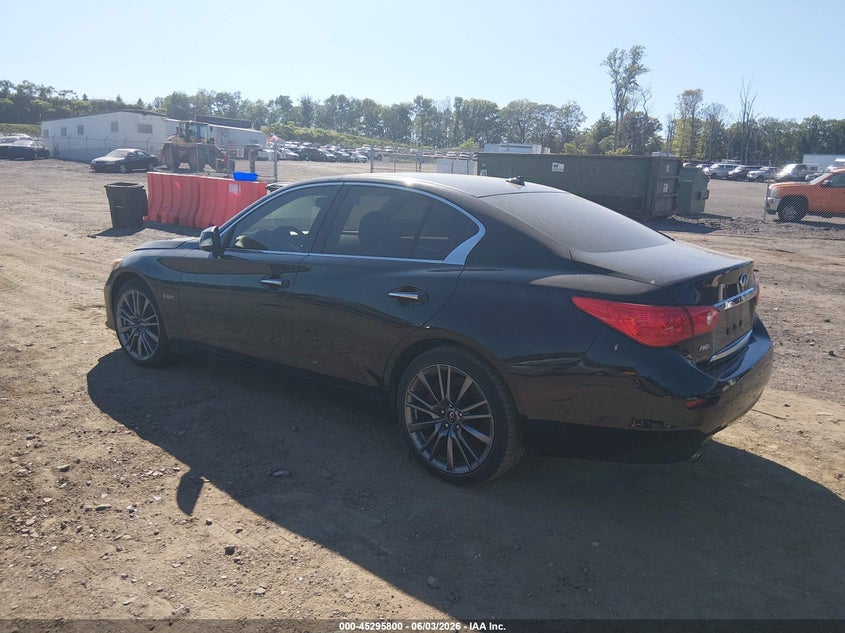 2017 Infiniti Q50 VIN JN1FV7AR8HM870412 IAAI salvage auction — NORMAL WEAR, Clear (Pennsylvania), sold $2,700 on 2026-07-09 (photo 3)