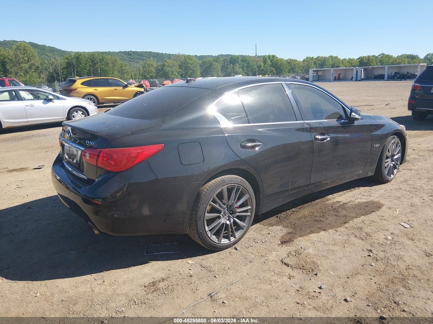 2017 Infiniti Q50 VIN JN1FV7AR8HM870412 IAAI salvage auction — NORMAL WEAR, Clear (Pennsylvania), sold $2,700 on 2026-07-09 (photo 4)
