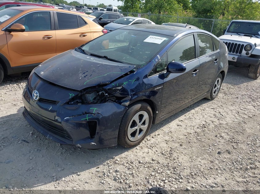 2014 Toyota Prius VIN JTDKN3DU1E1752655 IAAI salvage auction — LEFT FRONT, Salvage (Illinois), sold $1,175 on 2026-07-21 (photo 2)