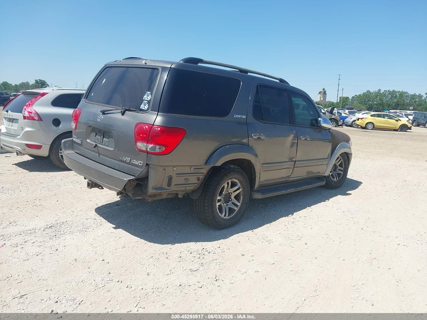 2007 Toyota Sequoia VIN 5TDBT48A87S283694 IAAI salvage auction — NORMAL WEAR, Original (Ohio), sold $925 on 2026-07-08 (photo 4)
