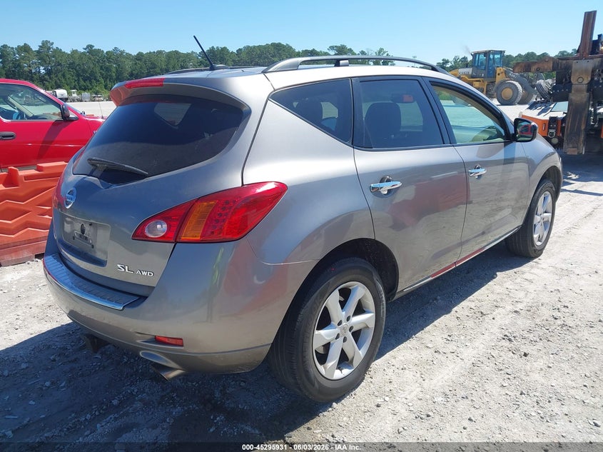2009 Nissan Murano VIN JN8AZ18W99W153600 IAAI salvage auction — NORMAL WEAR, Clear (New York), sold $425 on 2026-07-14 (photo 4)