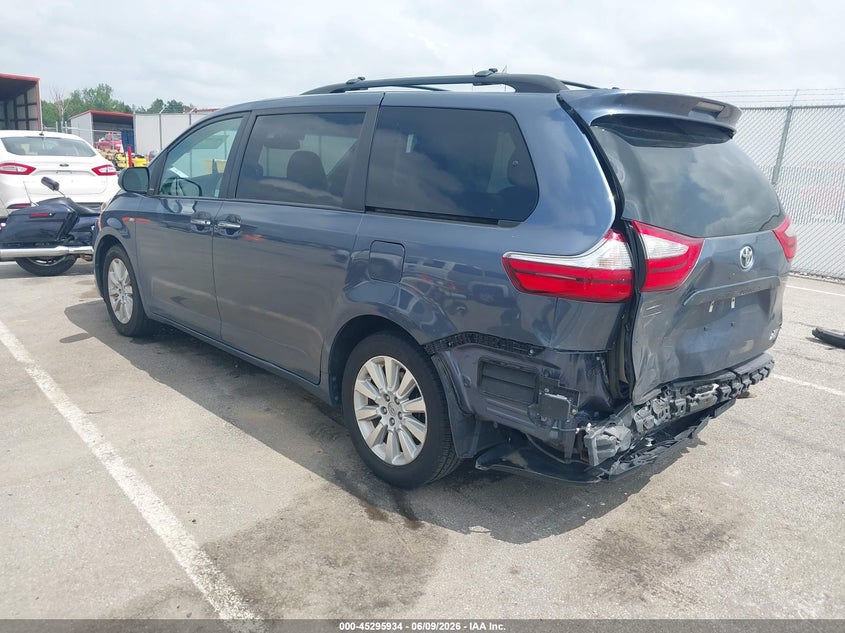 2016 Toyota Sienna VIN 5TDDK3DC5GS145141 IAAI salvage auction — REAR END, Salvage Title, sold $6,500 on 2026-07-09 (photo 3)