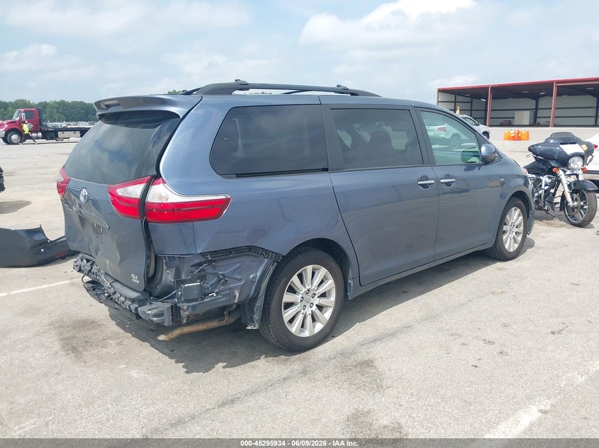 2016 Toyota Sienna VIN 5TDDK3DC5GS145141 IAAI salvage auction — REAR END, Salvage Title, sold $6,500 on 2026-07-09 (photo 4)
