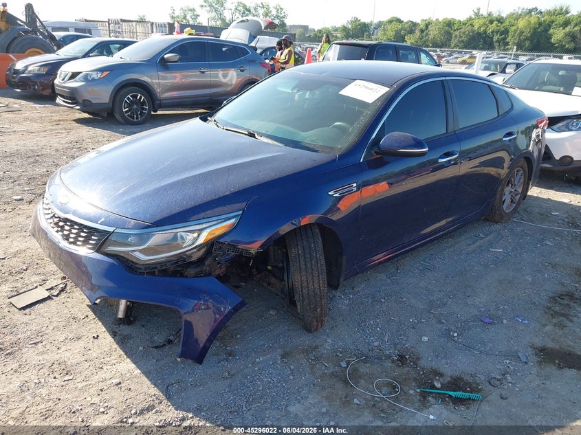 2020 Kia Optima VIN 5XXGT4L38LG414522 IAAI salvage auction — FRONT & REAR, Salvage Title, sold $725 on 2026-07-23 (photo 2)