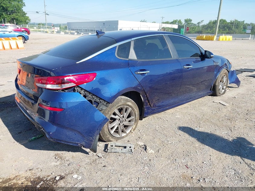 2020 Kia Optima VIN 5XXGT4L38LG414522 IAAI salvage auction — FRONT & REAR, Salvage Title, sold $725 on 2026-07-23 (photo 4)