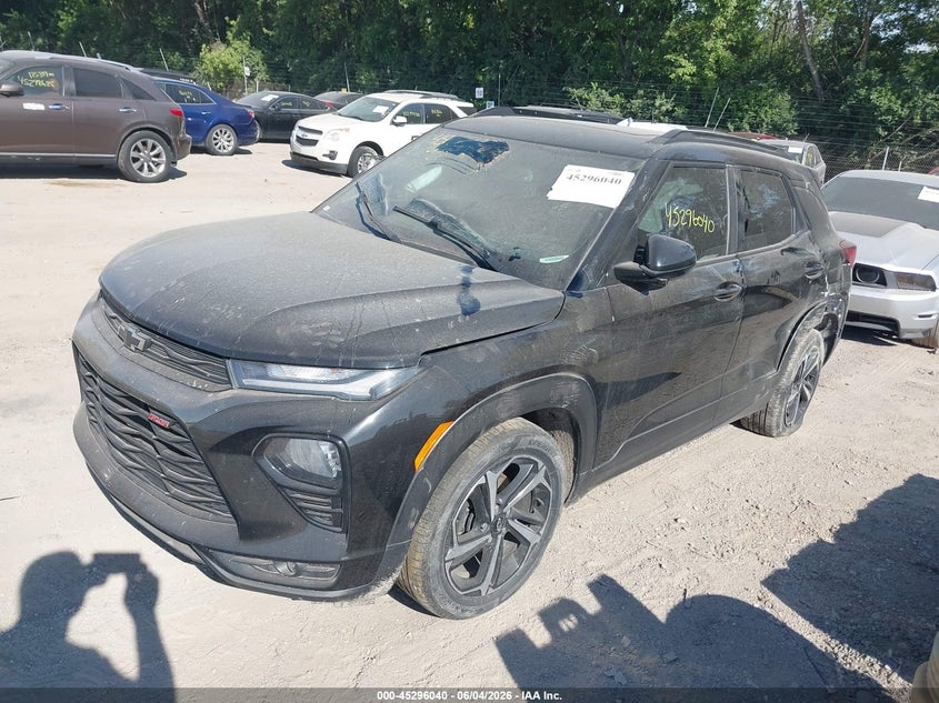 2022 Chevrolet Trailblazer VIN KL79MTSL6NB111889 IAAI salvage auction — REAR END, Salvage Title, sold $4,450 on 2026-07-29 (photo 2)
