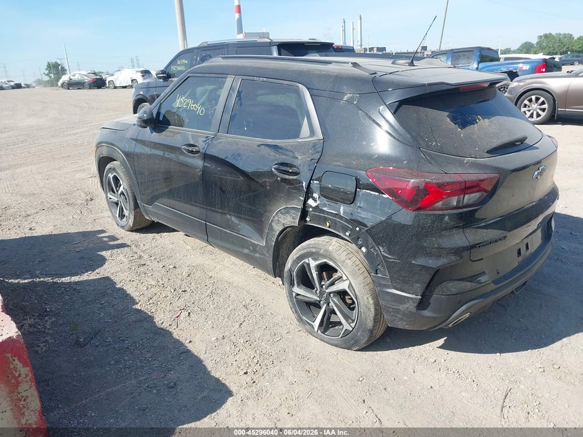 2022 Chevrolet Trailblazer VIN KL79MTSL6NB111889 IAAI salvage auction — REAR END, Salvage Title, sold $4,450 on 2026-07-29 (photo 3)