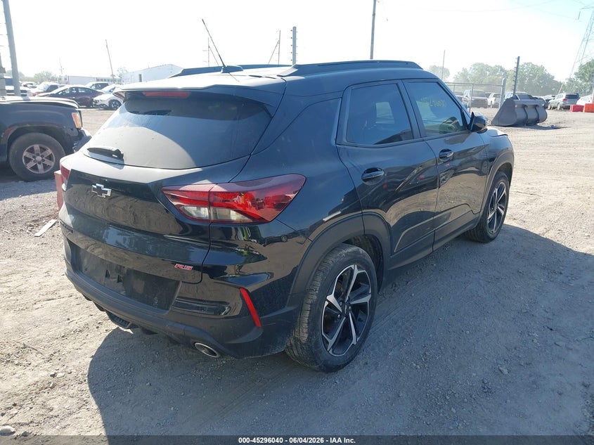 2022 Chevrolet Trailblazer VIN KL79MTSL6NB111889 IAAI salvage auction — REAR END, Salvage Title, sold $4,450 on 2026-07-29 (photo 4)