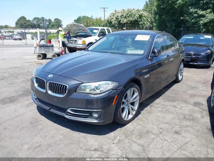 2016 BMW 5er VIN WBA5B1C50GG133482 IAAI salvage auction — HAIL, Salvage (North Carolina), sold $3,550 on 2026-07-09 (photo 2)