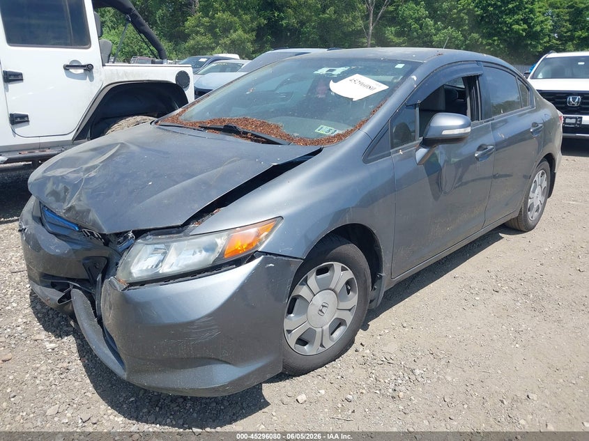 2012 Honda Civic hybrid VIN JHMFB4F3XCS009373 IAAI salvage auction — NORMAL WEAR, Clear (Pennsylvania), sold $600 on 2026-07-21 (photo 6)
