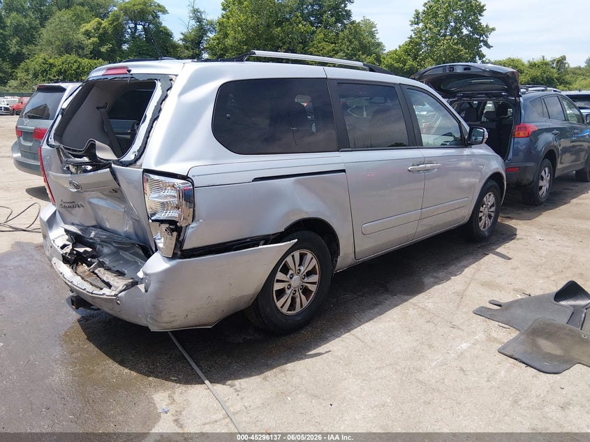 2011 Kia SEDONA VIN KNDMG4C73B6381940 IAAI salvage auction — REAR END, Salvage - Greater Than 75% (Maryland), sold $525 on 2026-08-01 (photo 4)