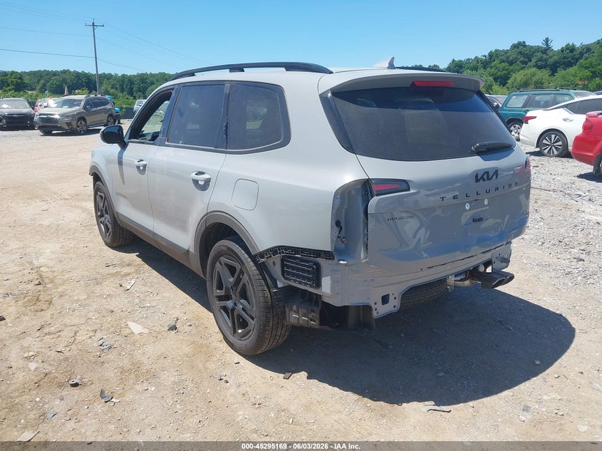 2025 Kia Telluride VIN 5XYP3DGC9SG725008 IAAI salvage auction — FRONT & REAR, Salvage Title, sold $15,300 on 2026-07-24 (photo 3)