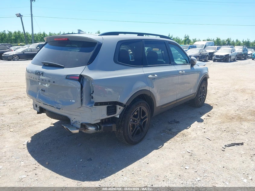 2025 Kia Telluride VIN 5XYP3DGC9SG725008 IAAI salvage auction — FRONT & REAR, Salvage Title, sold $15,300 on 2026-07-24 (photo 4)