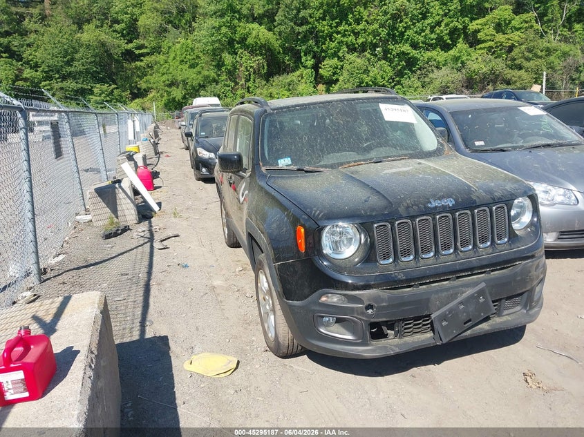 2016 Jeep Renegade VIN ZACCJBBT1GPC78696 IAAI salvage auction — NORMAL WEAR, Clear (Massachusetts), sold $375 on 2026-07-28 (photo 1)