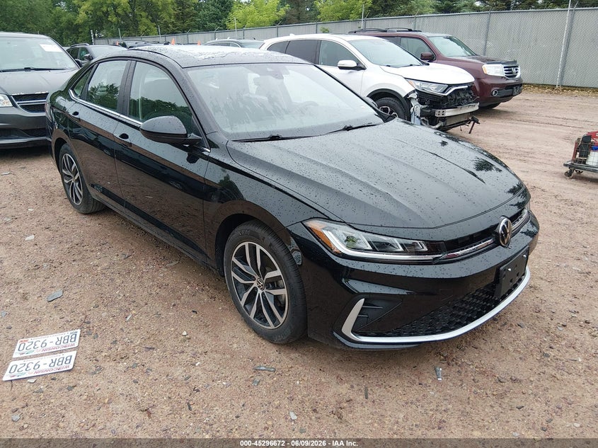 2025 Volkswagen Jetta VIN 3VW7X7BU5SM027162 IAAI salvage auction — HAIL, Salvage Title, sold $9,550 on 2026-07-22 (photo 1)