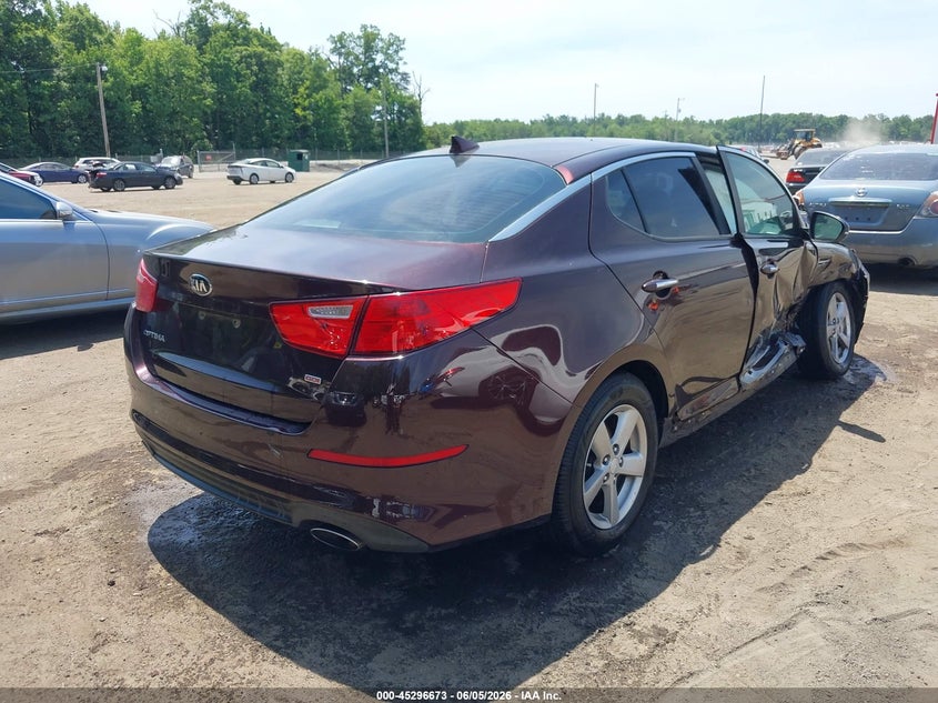 2014 Kia Optima VIN 5XXGM4A78EG305127 IAAI salvage auction — RIGHT SIDE, Salvage (Delaware), sold $475 on 2026-07-08 (photo 4)