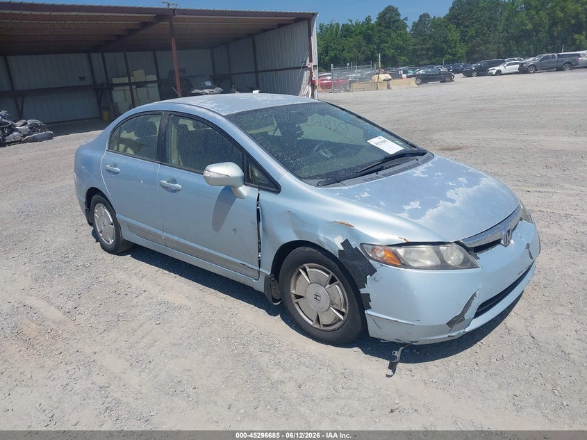 2007 Honda Civic hybrid VIN JHMFA36277S032247 IAAI salvage auction — REPOSSESSION, Clear (Virginia), sold $275 on 2026-07-17 (photo 1)