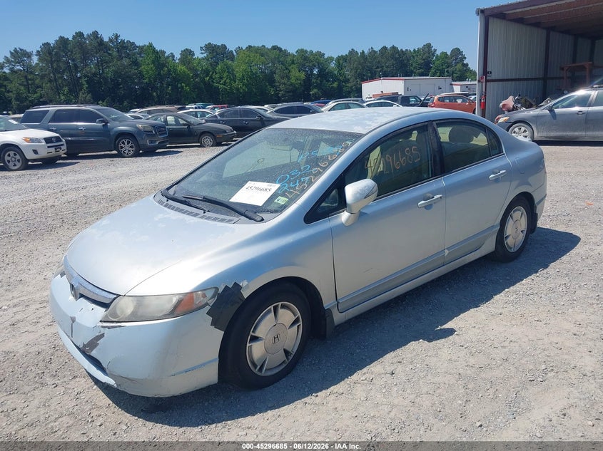 2007 Honda Civic hybrid VIN JHMFA36277S032247 IAAI salvage auction — REPOSSESSION, Clear (Virginia), sold $275 on 2026-07-17 (photo 2)