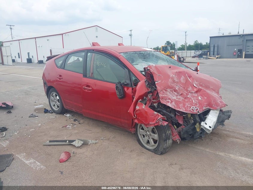 2007 Toyota Prius VIN JTDKB20U677647358 IAAI salvage auction — FRONT & REAR, Salvage (Indiana), sold $100 on 2026-07-17 (photo 1)
