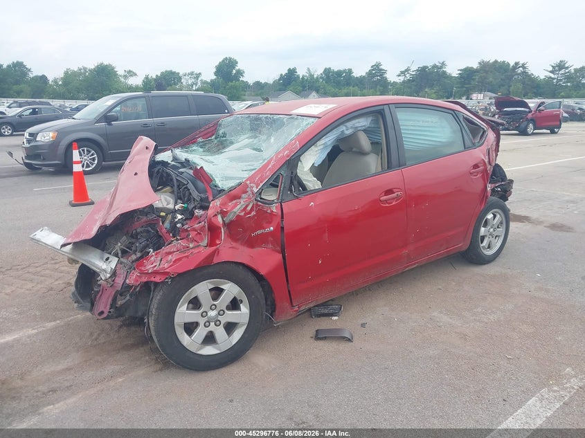 2007 Toyota Prius VIN JTDKB20U677647358 IAAI salvage auction — FRONT & REAR, Salvage (Indiana), sold $100 on 2026-07-17 (photo 2)