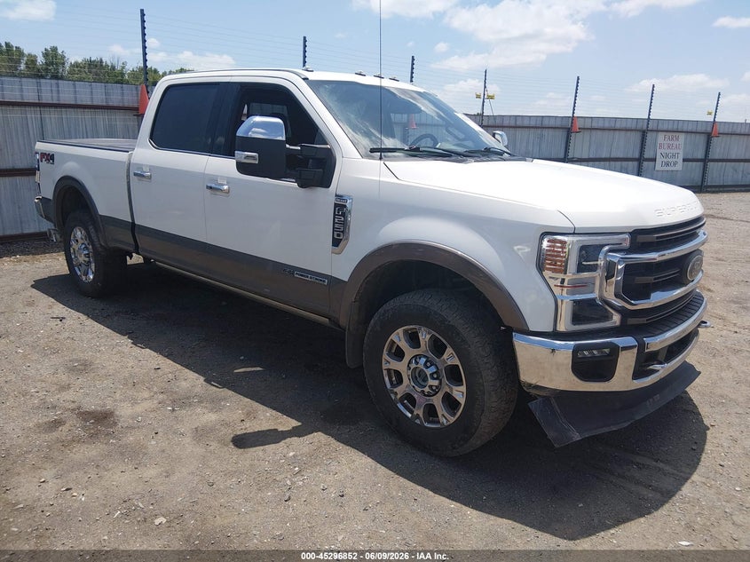 2021 Ford F250 VIN 1FT7W2BT6MEC46012 IAAI salvage auction — WATER/FLOOD, Salvage Title, sold $13,800 on 2026-07-30 (photo 1)
