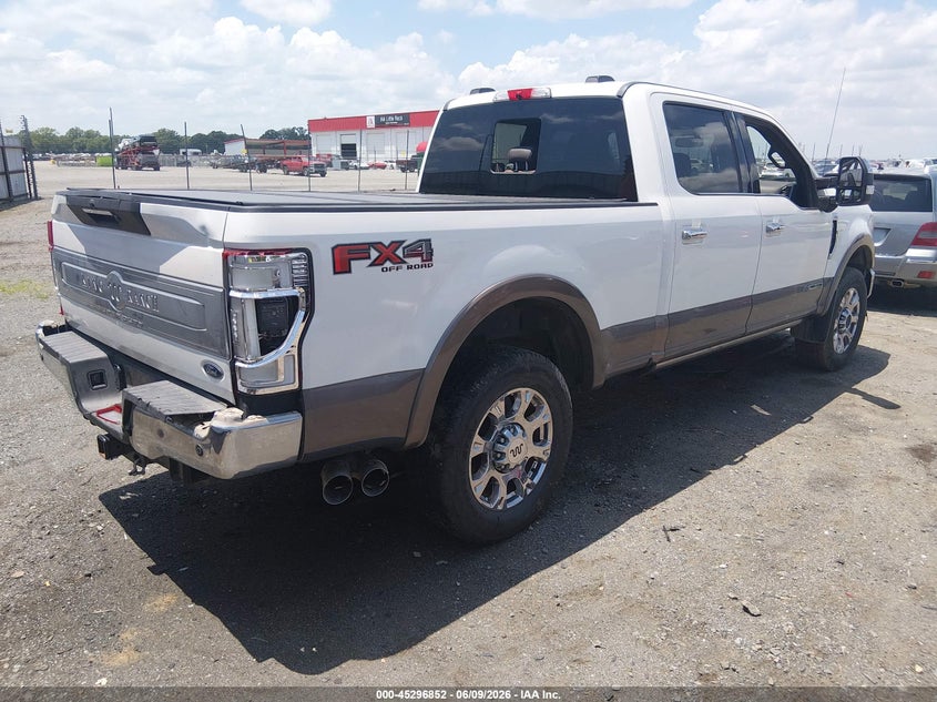 2021 Ford F250 VIN 1FT7W2BT6MEC46012 IAAI salvage auction — WATER/FLOOD, Salvage Title, sold $13,800 on 2026-07-30 (photo 4)