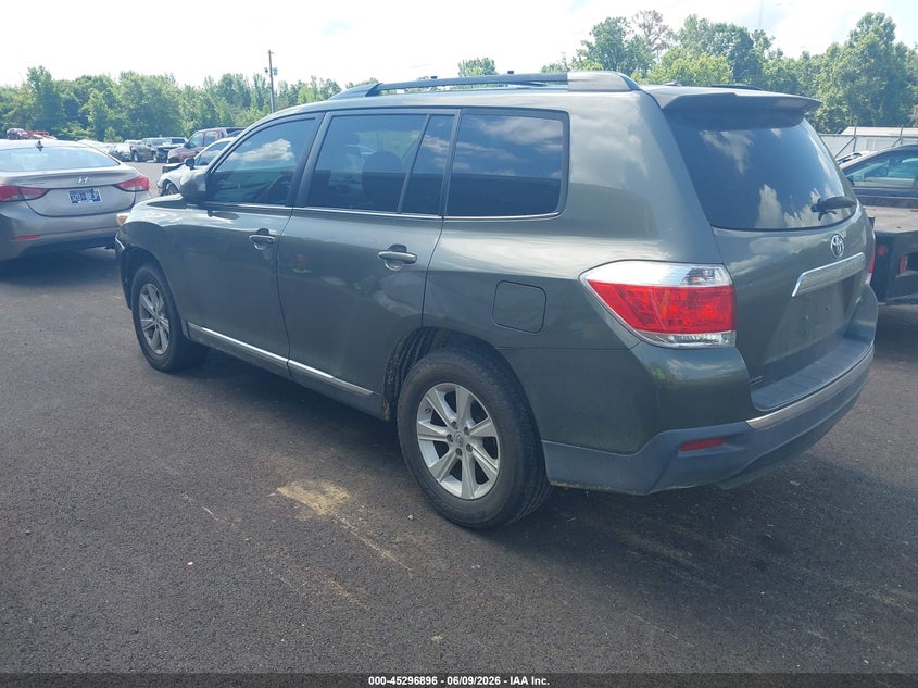 2012 Toyota Highlander VIN 5TDBK3EH2CS133119 IAAI salvage auction — FRONT END, Salvage Title, sold $3,000 on 2026-07-16 (photo 3)