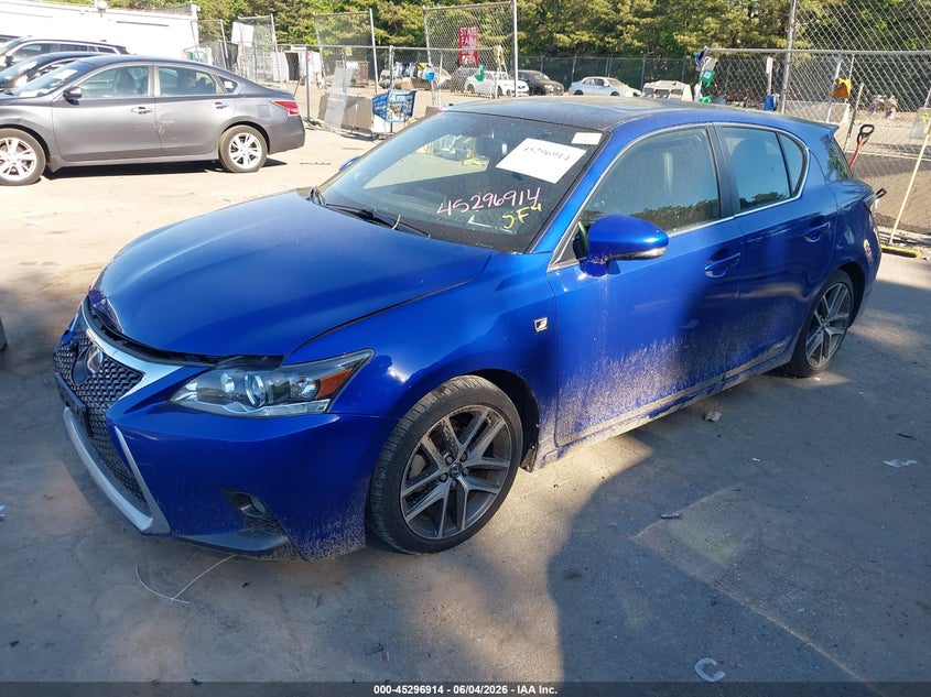 2014 Lexus Ct VIN JTHKD5BH6E2190667 IAAI salvage auction — FRONT END, Salvage Title, sold $3,000 on 2026-07-21 (photo 2)