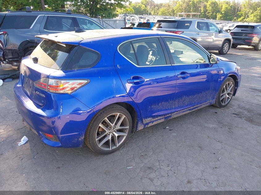 2014 Lexus Ct VIN JTHKD5BH6E2190667 IAAI salvage auction — FRONT END, Salvage Title, sold $3,000 on 2026-07-21 (photo 4)