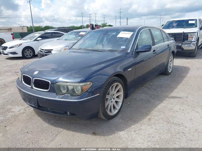2004 BMW 7 series VIN WBAGN63544DS52176 IAAI salvage auction — NORMAL WEAR, Salvage (Texas), sold $350 on 2026-07-29 (photo 2)