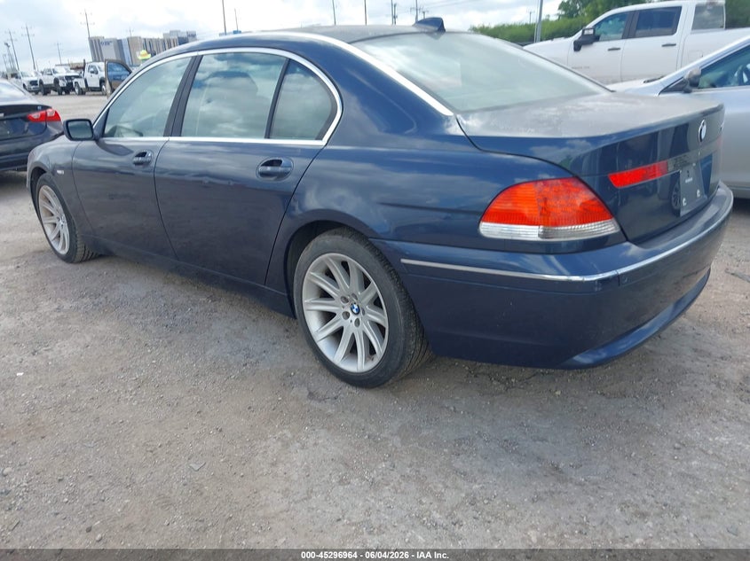 2004 BMW 7 series VIN WBAGN63544DS52176 IAAI salvage auction — NORMAL WEAR, Salvage (Texas), sold $350 on 2026-07-29 (photo 3)