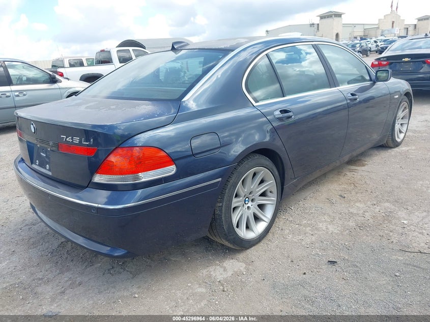 2004 BMW 7 series VIN WBAGN63544DS52176 IAAI salvage auction — NORMAL WEAR, Salvage (Texas), sold $350 on 2026-07-29 (photo 4)