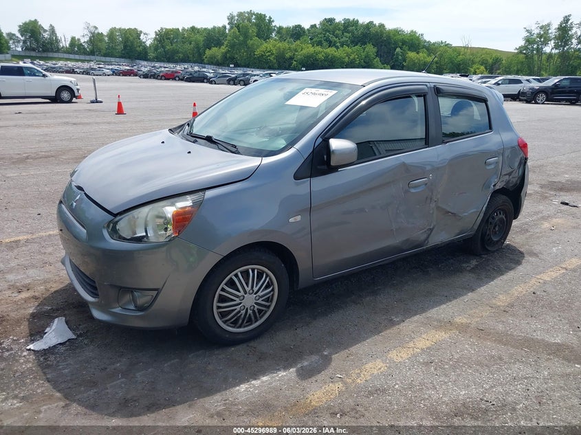 2015 Mitsubishi Mirage VIN ML32A3HJ4FH054175 IAAI salvage auction — LEFT SIDE, Salvage Title, sold $575 on 2026-07-06 (photo 2)