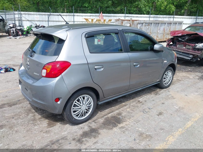 2015 Mitsubishi Mirage VIN ML32A3HJ4FH054175 IAAI salvage auction — LEFT SIDE, Salvage Title, sold $575 on 2026-07-06 (photo 4)