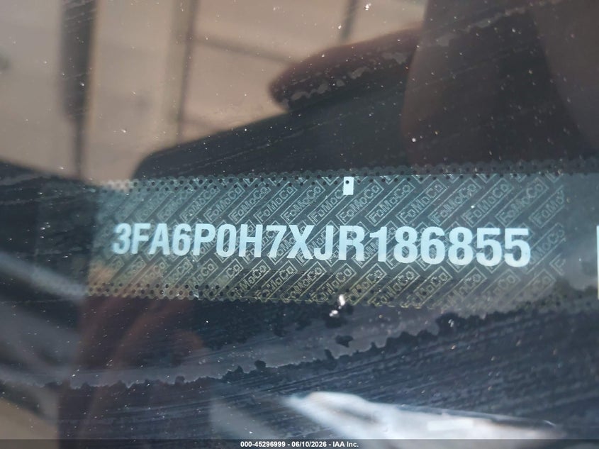 2018 Ford Fusion VIN 3FA6P0H7XJR186855 IAAI salvage auction — REAR END, Certificate Of Title (Nebraska), sold $1,950 on 2026-07-18 (photo 9)