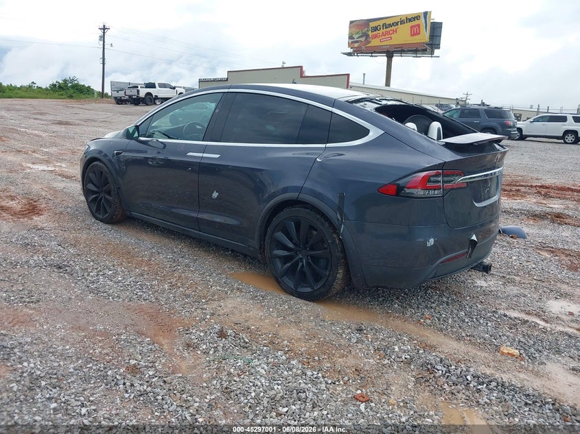 2021 Tesla Model x VIN 5YJXCBE23MF308167 IAAI salvage auction — HAIL, Salvage Title, sold $16,600 on 2026-07-30 (photo 3)