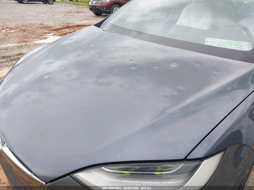 2021 Tesla Model x VIN 5YJXCBE23MF308167 IAAI salvage auction — HAIL, Salvage Title, sold $16,600 on 2026-07-30 (photo 6)
