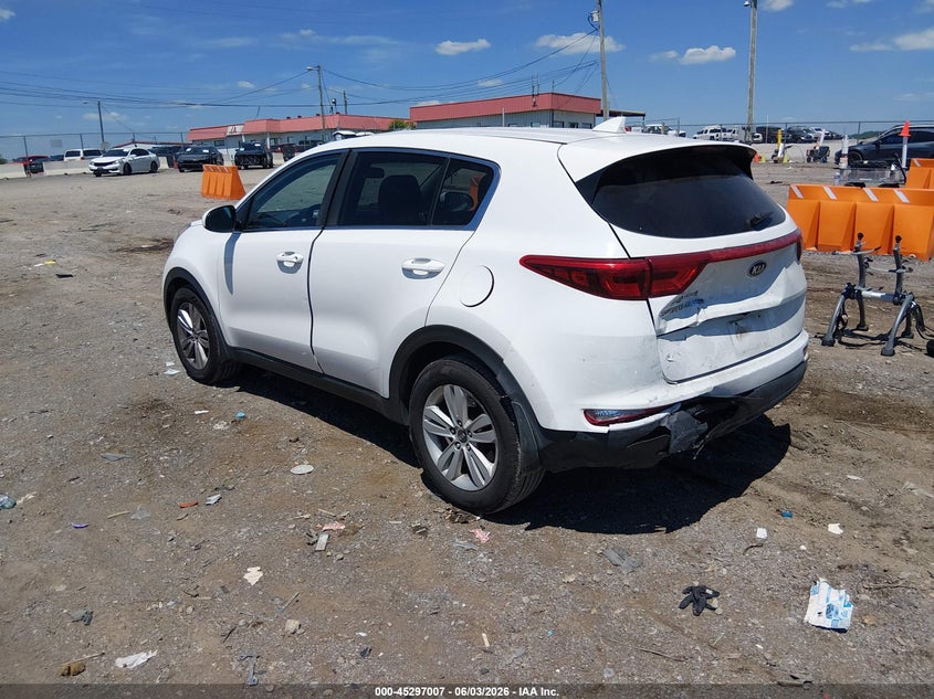 2019 Kia Sportage VIN KNDPM3AC6K7543697 IAAI salvage auction — REAR END, Salvage (Tennessee), sold $550 on 2026-07-30 (photo 3)