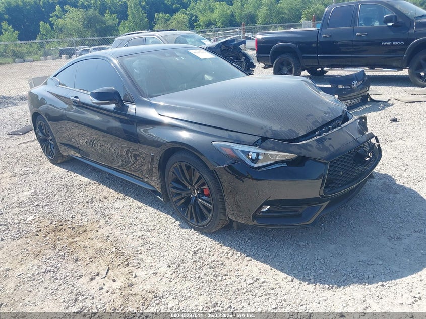 2022 Infiniti Q60 VIN JN1FV7LLXNM680163 IAAI salvage auction — FRONT END, Salvage Title, sold $8,050 on 2026-07-15 (photo 1)