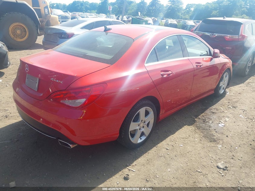 2015 Mercedes-benz Cla-klasse VIN WDDSJ4GB8FN231721 IAAI salvage auction — UNDERCARRIAGE, Salvage Title, sold $1,300 on 2026-08-18 (photo 4)