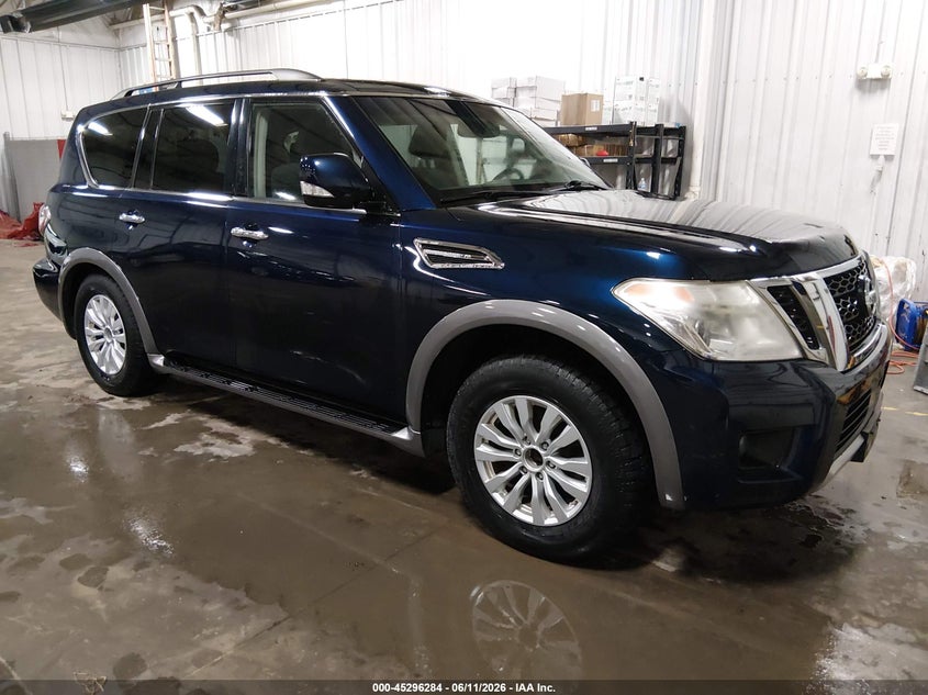 2017 Nissan Armada VIN JN8AY2NC4H9507748 IAAI salvage auction — HAIL, Salvage (Iowa), sold $825 on 2026-07-23 (photo 1)