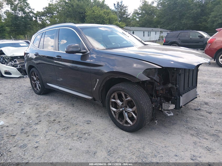 2023 BMW X3 VIN WBX47DP00PN221849 IAAI salvage auction — FRONT END, Salvage (South Carolina), sold $7,500 on 2026-07-28 (photo 1)