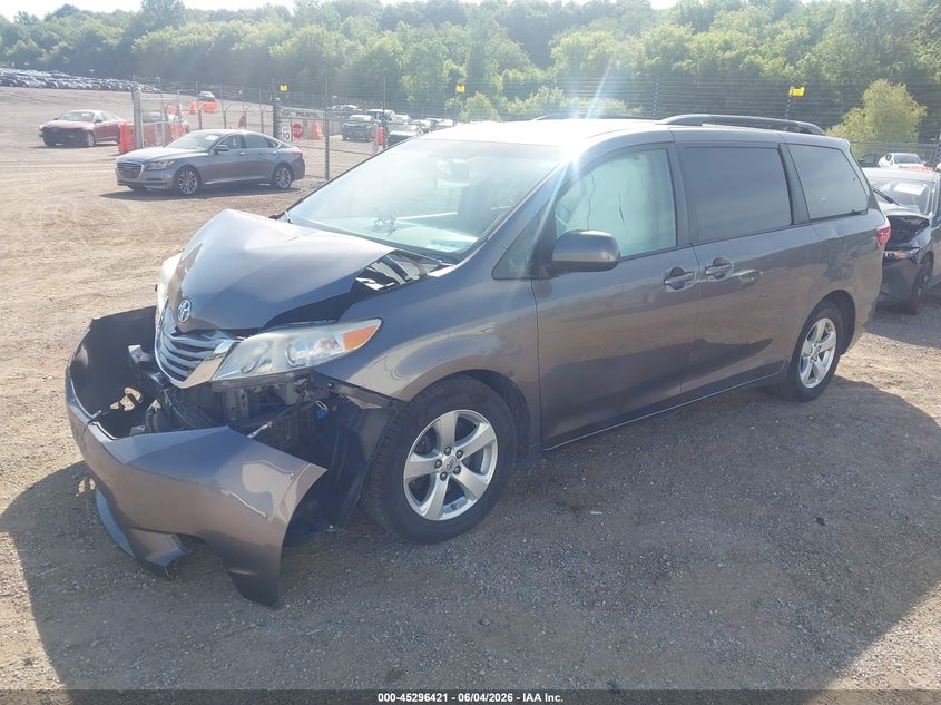 2015 Toyota Sienna VIN 5TDKK3DC9FS540025 IAAI salvage auction — FRONT END, Salvage Title, sold $1,500 on 2026-07-22 (photo 2)