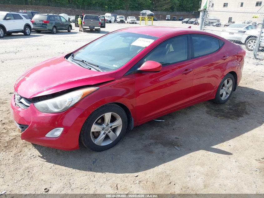 2013 Hyundai Elantra VIN KMHDH4AEXDU945866 IAAI salvage auction — RIGHT FRONT, Salvage Title, sold $550 on 2026-07-10 (photo 2)