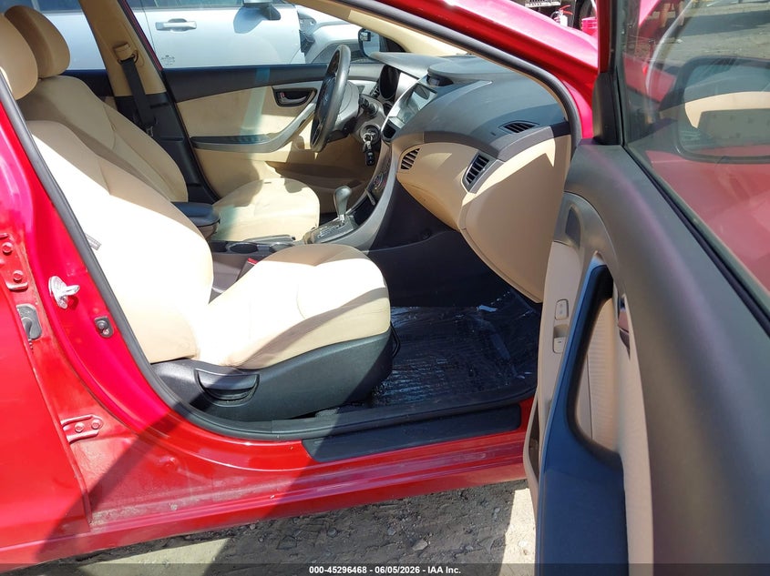 2013 Hyundai Elantra VIN KMHDH4AEXDU945866 IAAI salvage auction — RIGHT FRONT, Salvage Title, sold $550 on 2026-07-10 (photo 5)
