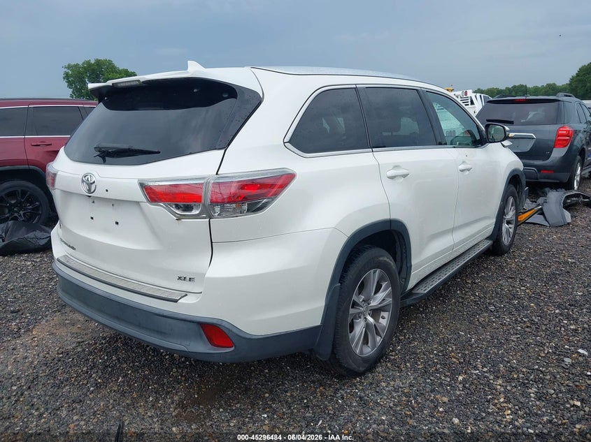2014 Toyota Highlander VIN 5TDKKRFH3ES029212 IAAI salvage auction — FRONT END, Salvage Title, sold $6,500 on 2026-07-08 (photo 4)