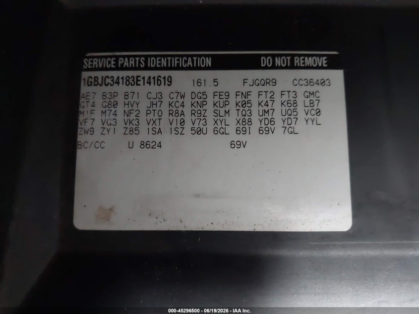 2003 Chevrolet Silverado 3500 VIN 1GBJC34183E141619 IAAI salvage auction — NORMAL WEAR, Clear (Maryland), sold $500 on 2026-07-08 (photo 8)