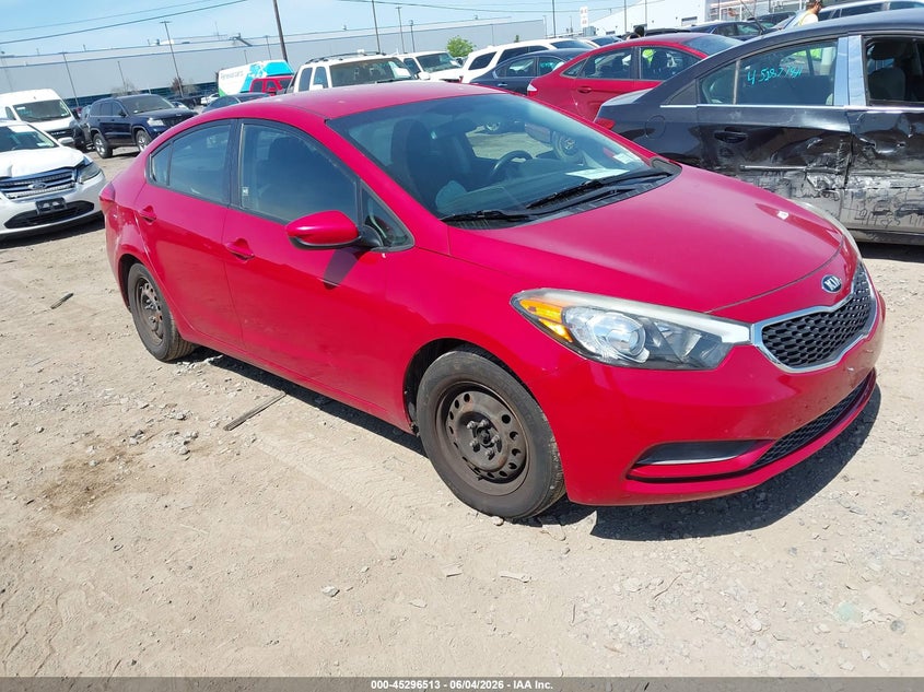 2016 Kia Forte VIN KNAFK4A6XG5475700 IAAI salvage auction — LEFT REAR, Salvage Title, sold $550 on 2026-07-22 (photo 1)
